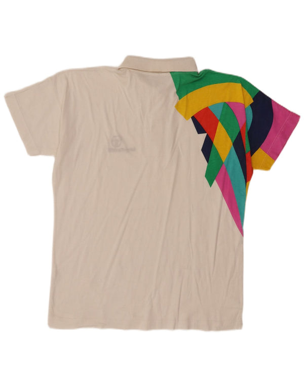 Sergio Tacchini Herre poloshirt Medium White Colourblock Bomuld