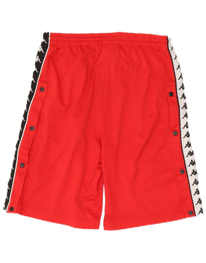 KAPPA Herre grafiske sportsshorts XL Rød Colourblock