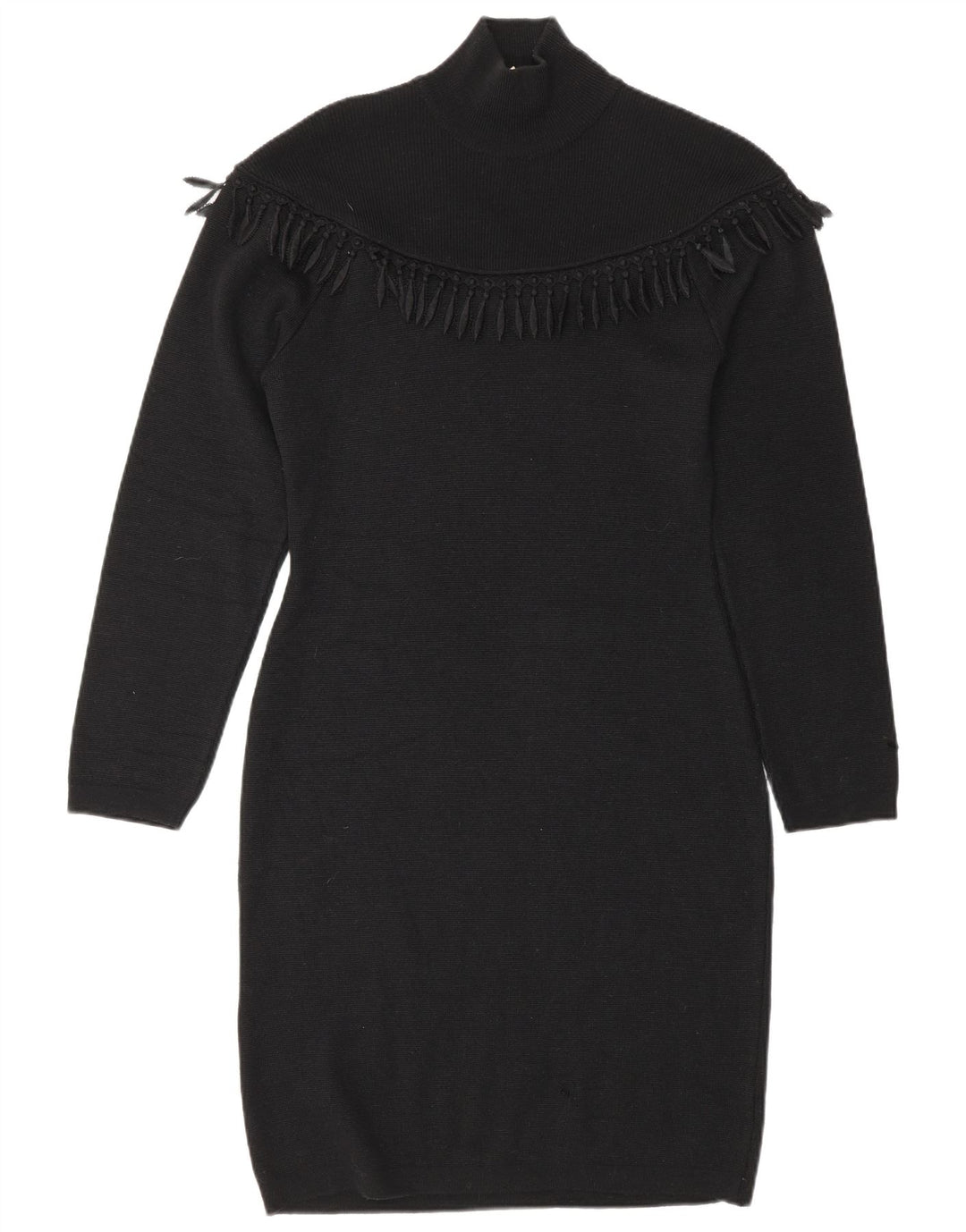 Byblos Dame Langærmet Jumper Kjole IT 42 Medium Sort Uld