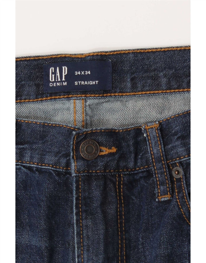 Gap Straight Jeans til mænd W34 L31 Marineblå bomuld