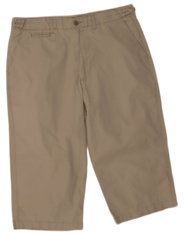 Marks & Spencer Herre Blue Harbor Bermuda Shorts W34 Stor Beige Bomuld