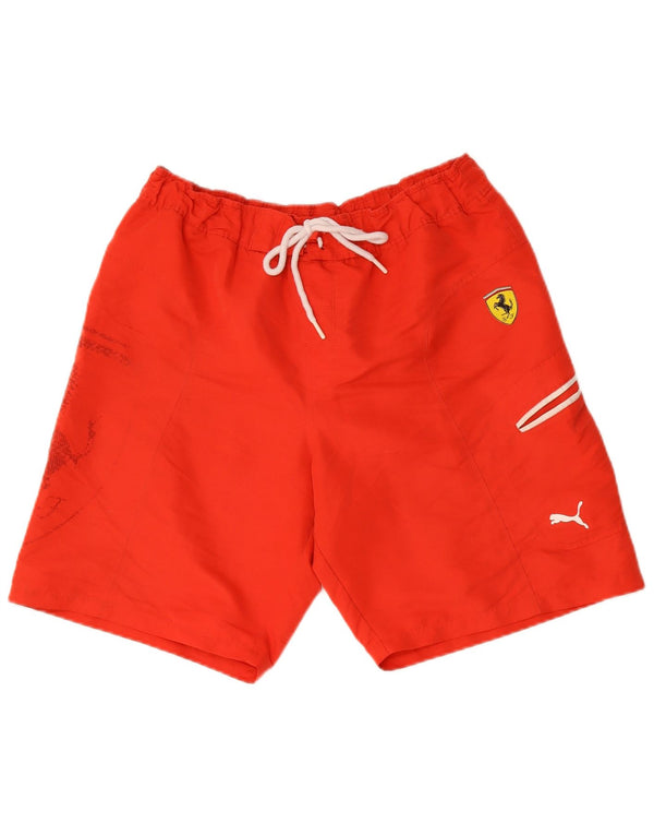 Puma Herre Ferrari grafiske svømmeshorts Medium Rød Polyester