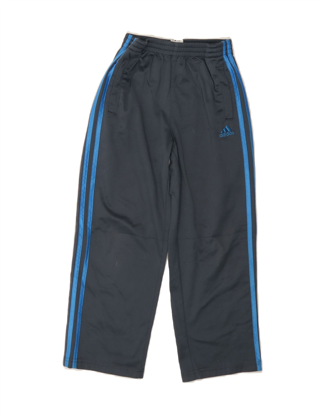 ADIDAS Boys Tracksuit Trousers 6-7 Years Navy Blue Polyester Vintage Adidas and Second-Hand Adidas from Messina Hembry 