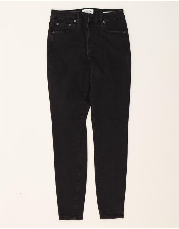 Jack Wills Womens Aimie Mid Rise Skinny Jeans W28 L30 Black Cotton
