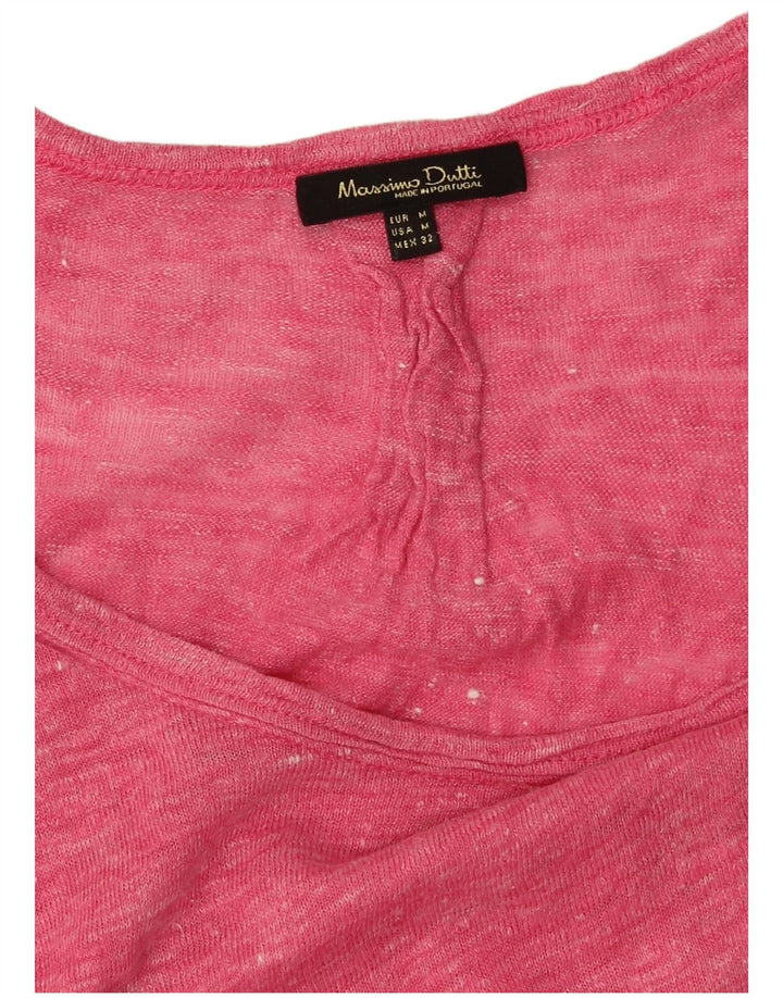 Massimo Dutti Dame T-Shirt Top UK 14 Medium Pink Flecked