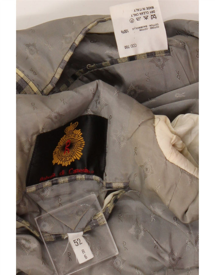Roberta di Camerino Herre 2-knaps blazerjakke IT 52 XL Beige Gingham