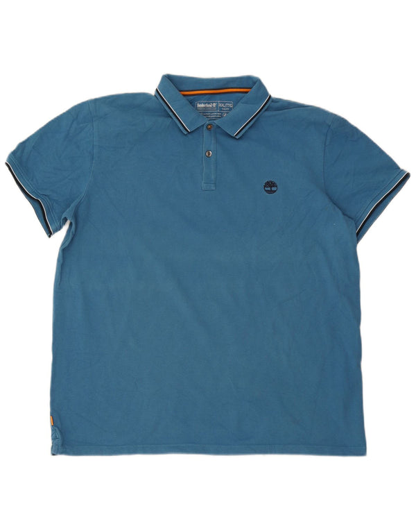 Timberland Herre Slim Fit Polo Shirt 2XL Blå Stribet