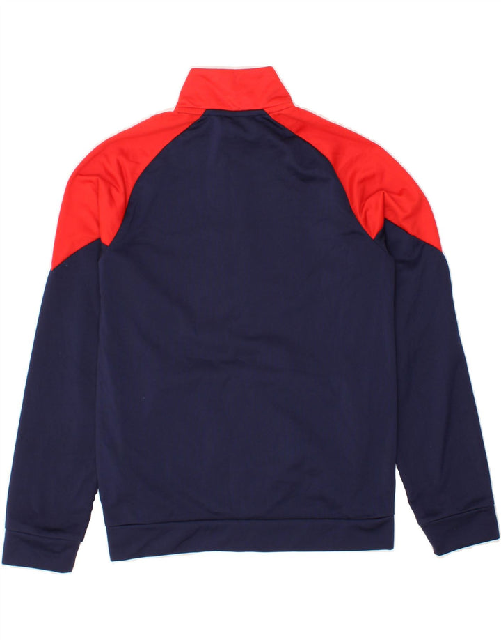 PUMA Boys Graphic Tracksuit Top Jacket 11-12 Years Navy Blue Colourblock Vintage Puma and Second-Hand Puma from Messina Hembry 