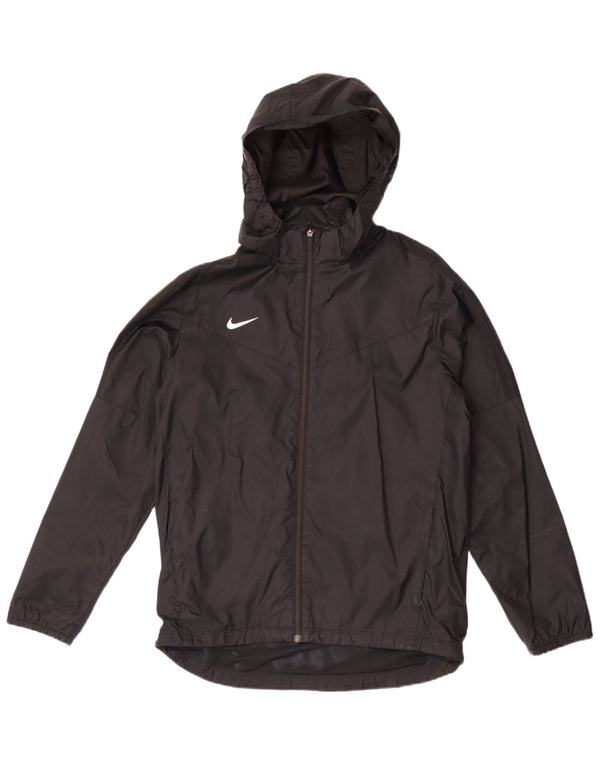 Nike Regnjakke med hætte til drenge 13-14 år XL sort nylon