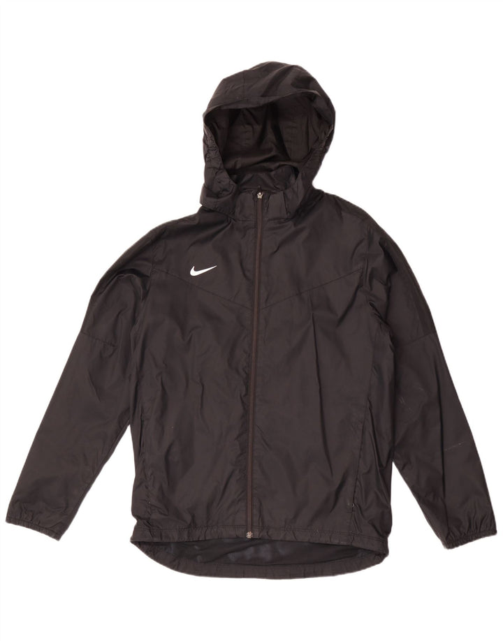 Nike Regnjakke med hætte til drenge 13-14 år XL sort nylon