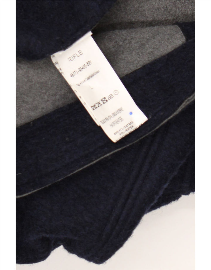 Rifle Herre Military Jacket UK 40 Large Navy Blue Polyester