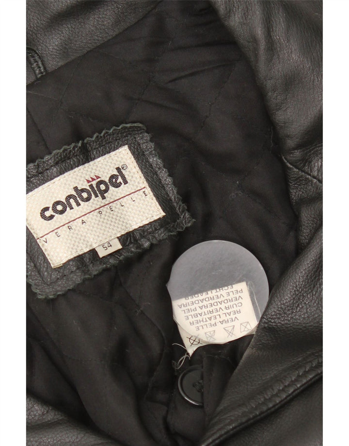 Conbipel Herre Læderjakke IT 54 XL Sort Læder