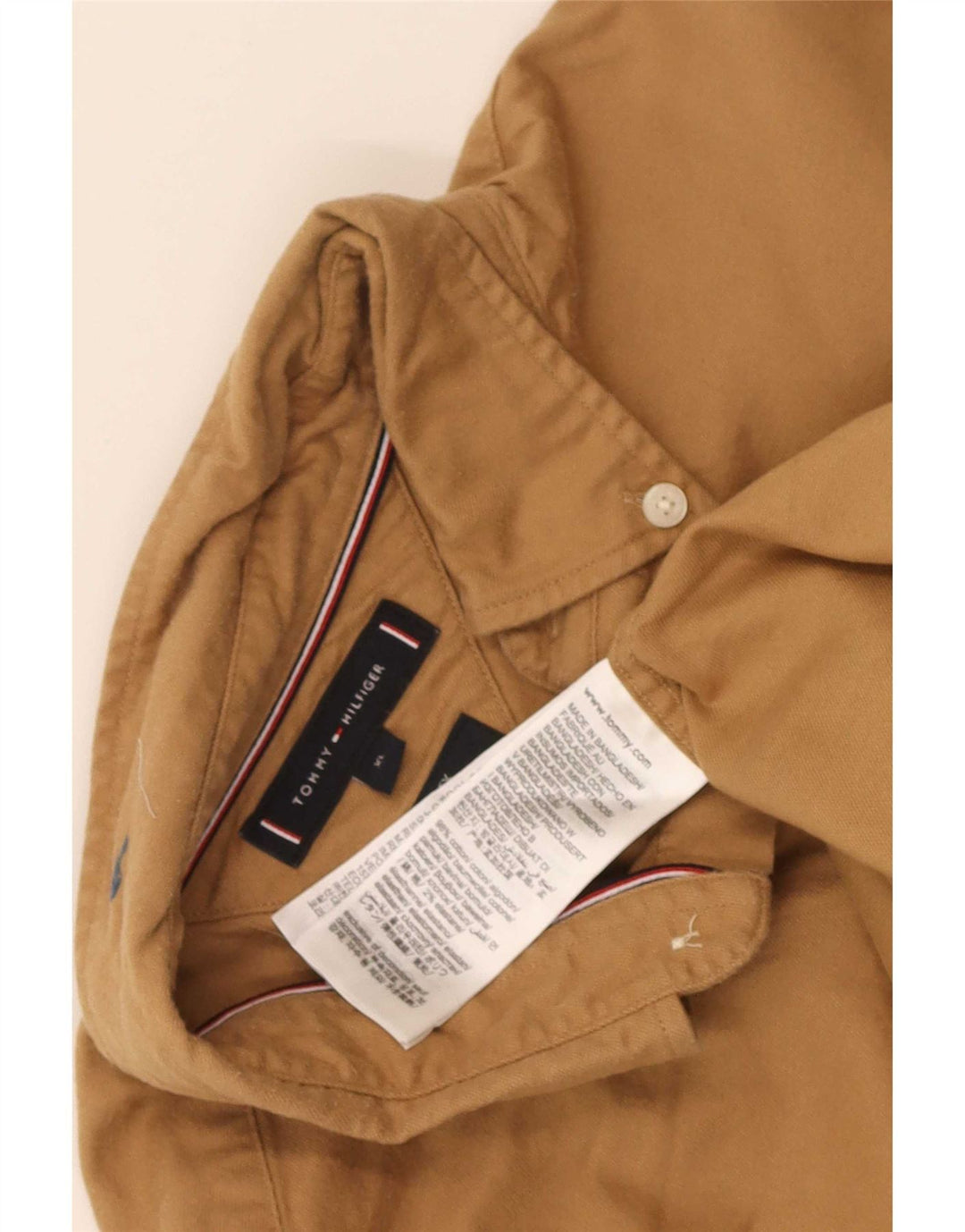 Tommy Hilfiger Herreskjorte XL Beige Bomuld