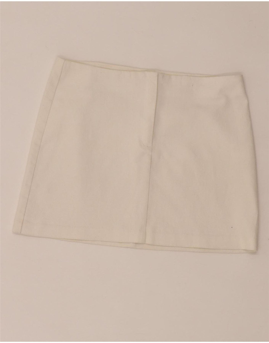 Benetton Dame Mini-nederdel W28 Medium White