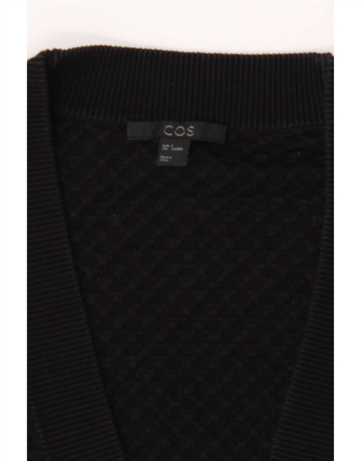 Cos Dame Longline Cardigan Sweater UK 10 Small Black