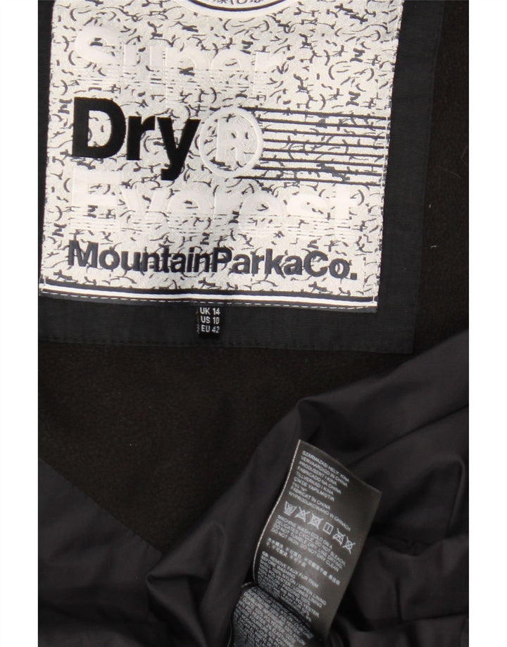 Superdry Polstret hættejakke til kvinder UK 14 Stor sort nylon