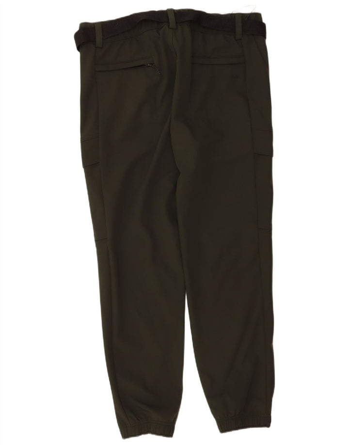 Marks & Spencer Herre Straight Cargo Bukser W36 L31 Khaki Polyester