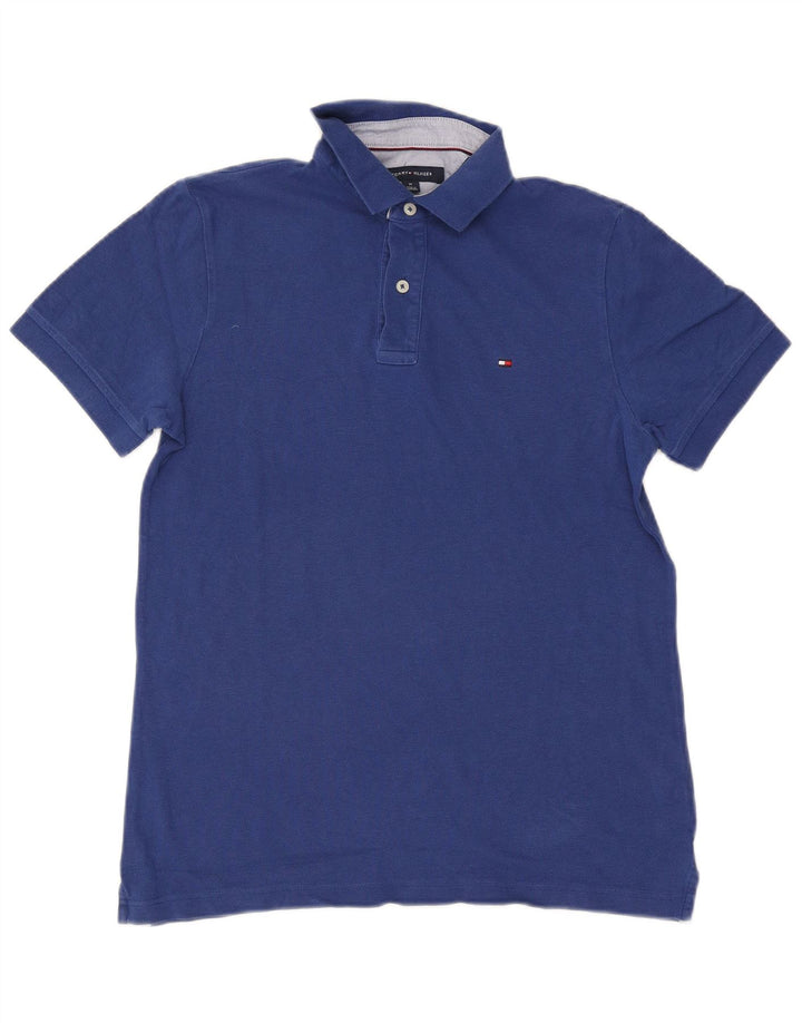 Tommy Hilfiger Herre poloshirt Medium Blue Bomuld