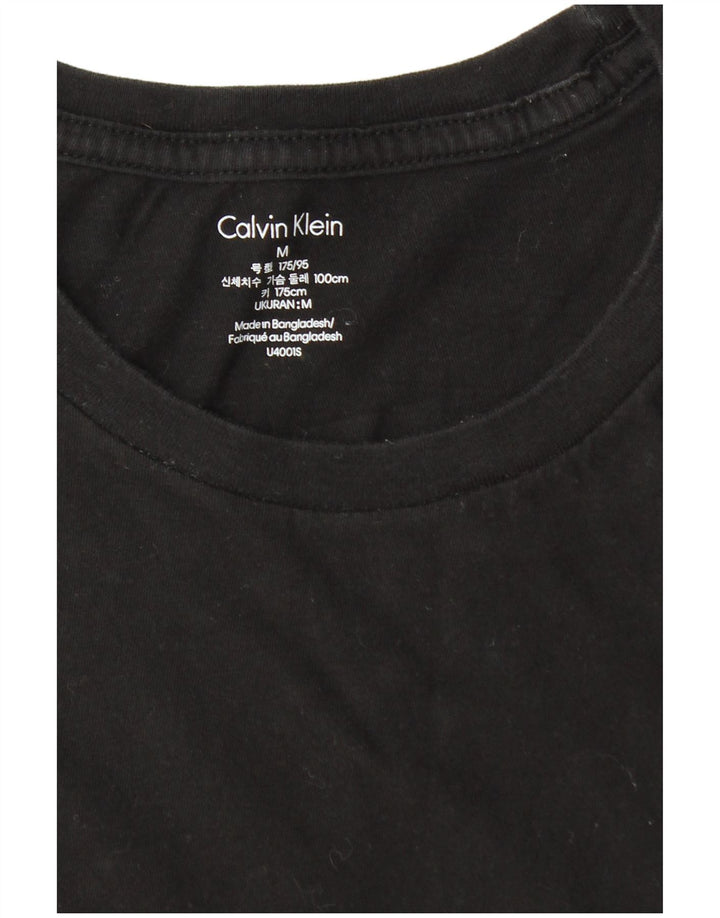 Calvin Klein Herre T-Shirt Top Medium Sort