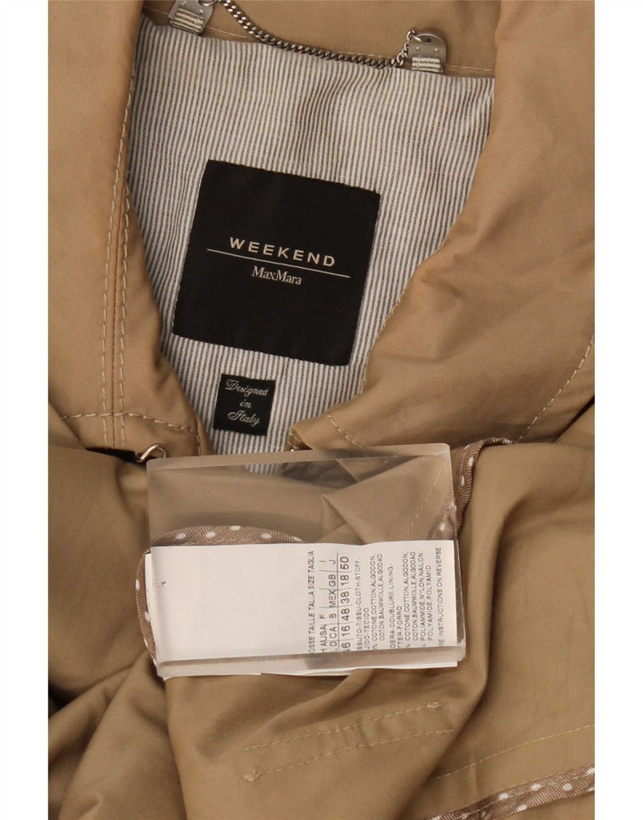 Max Mara Dame Weekend Trench Coat UK 18 XL Beige Bomuld