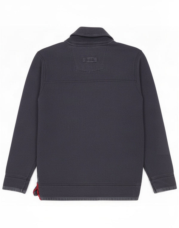Fat Face Herre Shawl Neck Sweatshirt Jumper Small Navy Blue Cotton