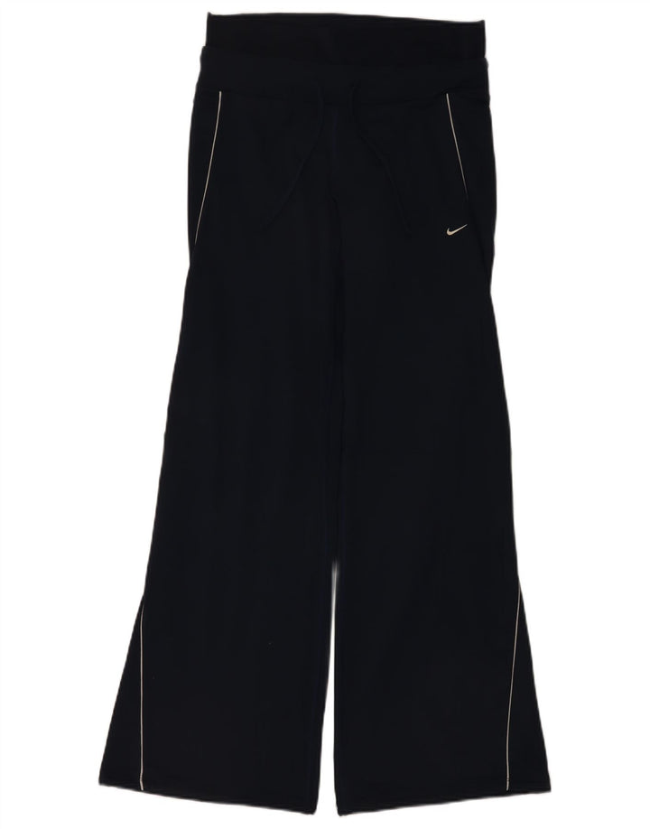 Nike Flare træningsdragt bukser til kvinder UK 8/10 Small Navy Blue Polyester