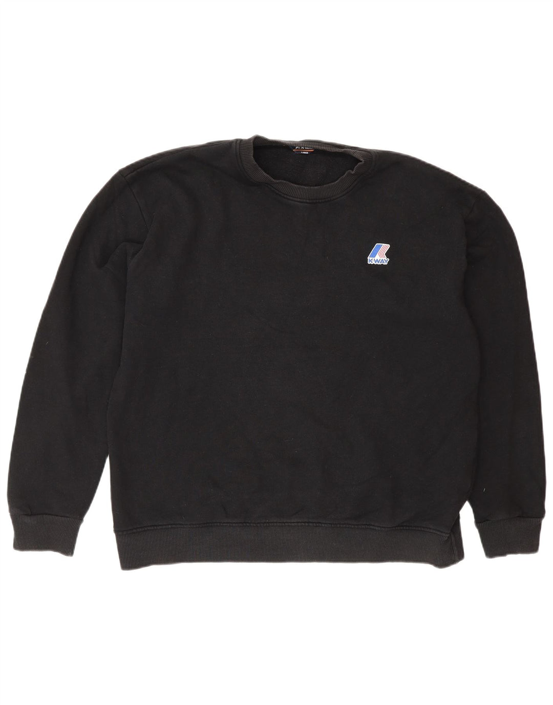 K-Way Herre Sweatshirt Jumper Stor Sort Bomuld