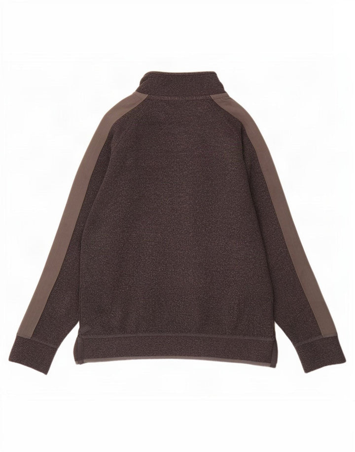Fedt ansigt herre lynlås-hals sweater jumper stor grå colourblock bomuld