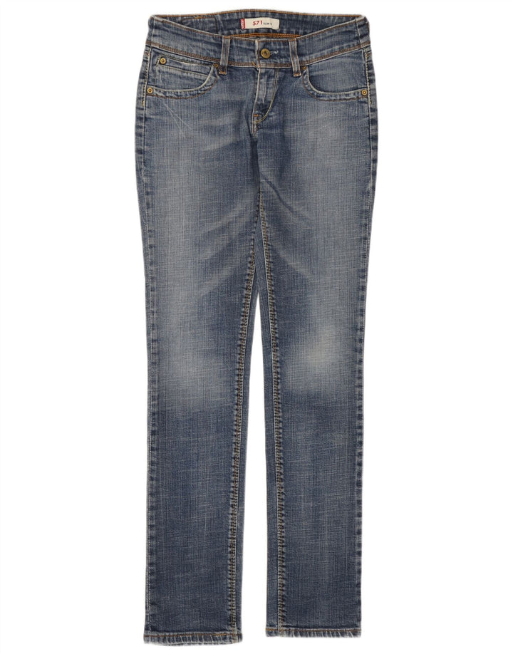 Levi's Dame 571 Slim Jeans W29 L31 Blå