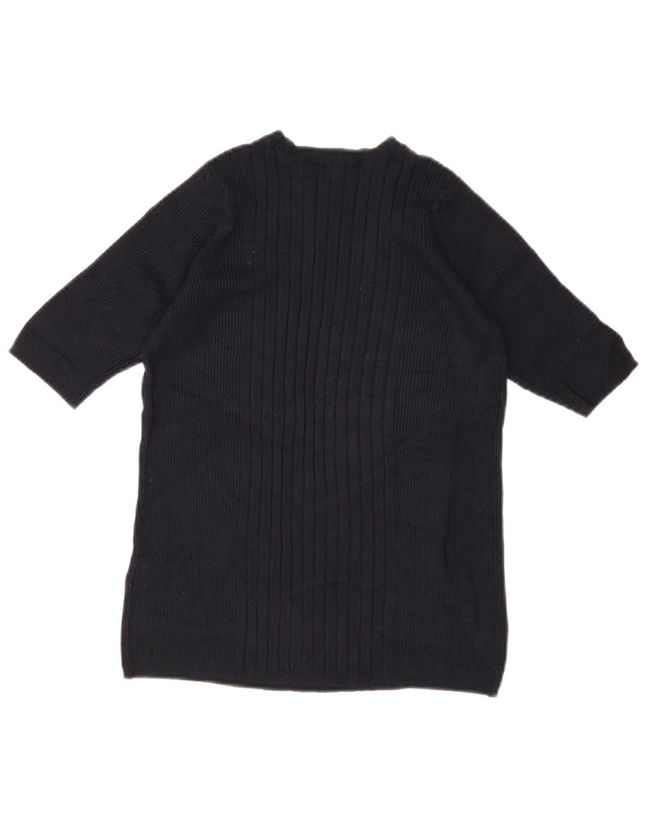 Marks & Spencer Dame Boat Neck Jumper Sweater UK 12 Medium Navy Blue