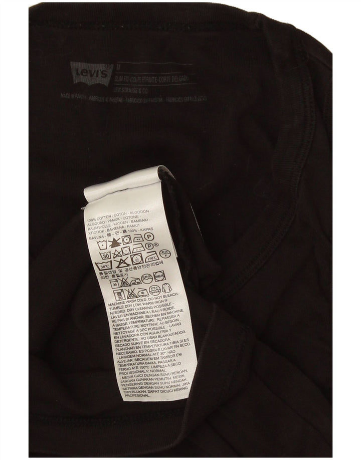 Levi's Herre Slim Fit Vest Top Medium Sort Bomuld