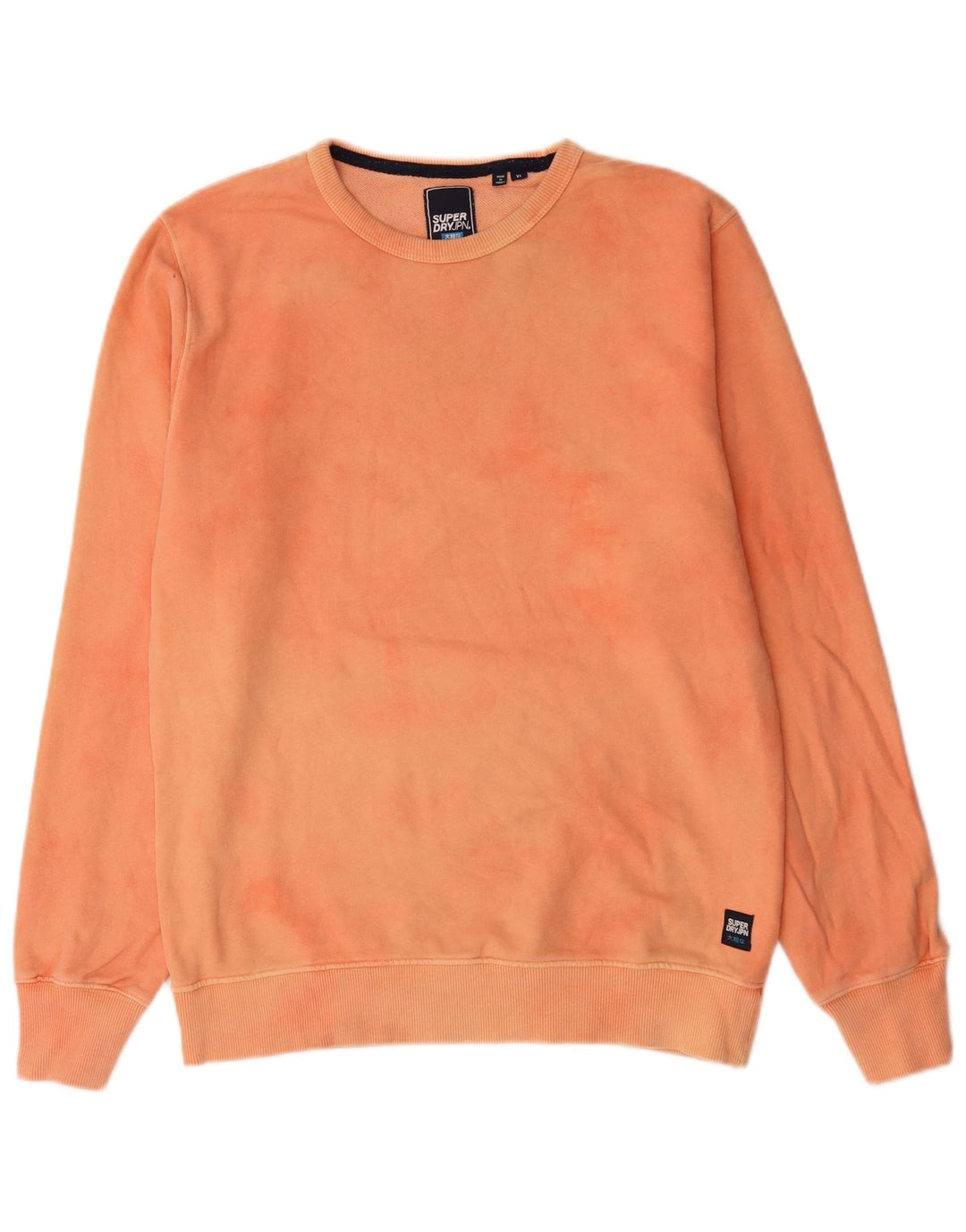 Superdry Herre Sweatshirt Jumper XL Orange Tie Dye Bomuld