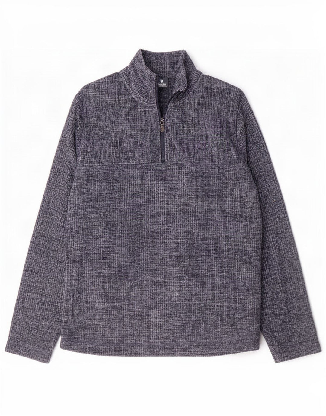 Weird Fish Herre Zip Neck Fleece Jumper Medium Navy Blue Polyester