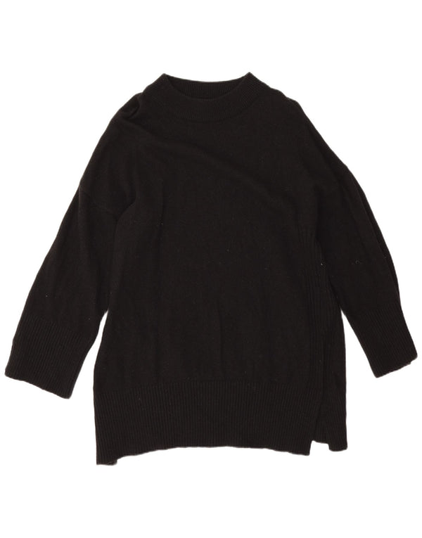 Barbour Dame Longline Turtle Neck Jumper Sweater UK 10 Small Black