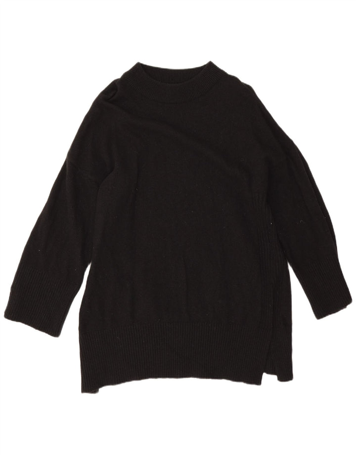 Barbour Dame Longline Turtle Neck Jumper Sweater UK 10 Small Black