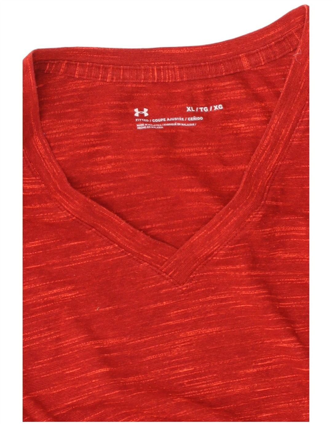 UNDER ARMOUR Herre T-Shirt Top XL Rød Flecked