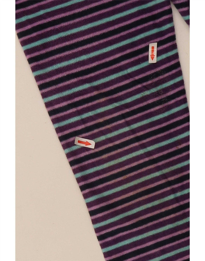Marks & Spencer Fleecejakke til kvinder UK 22 2XL Lilla stribet polyester