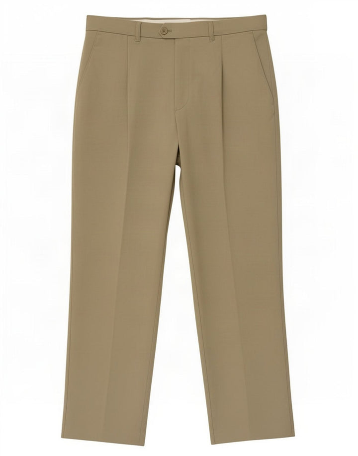 Marks & Spencer Herre Pegged Suit Bukser W32 L29 Khaki Polyester