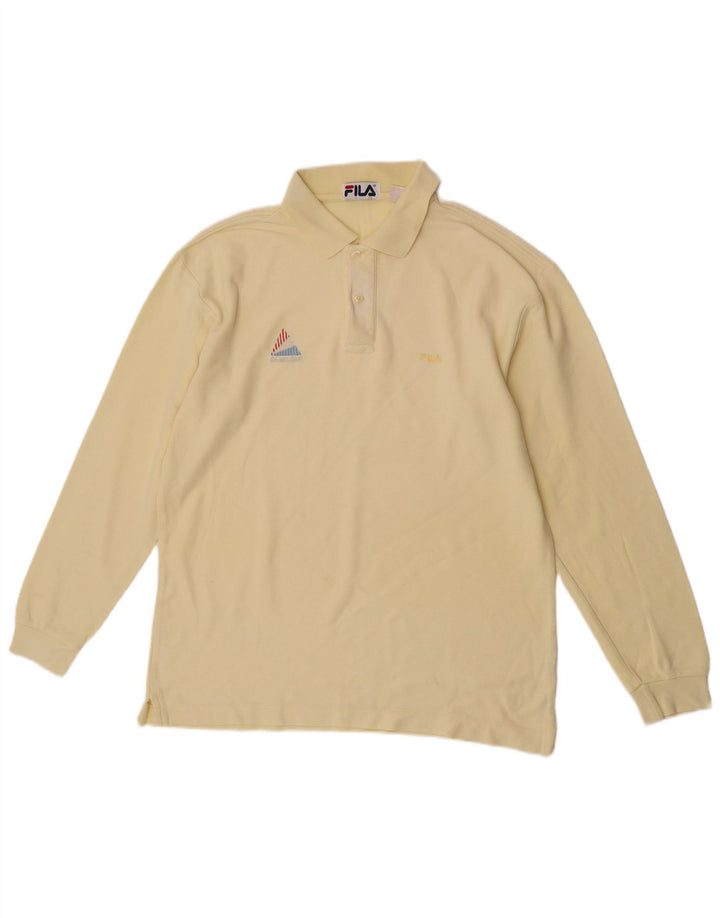 Fila Langærmet Polo Shirt til mænd IT 50 Medium Gul Bomuld