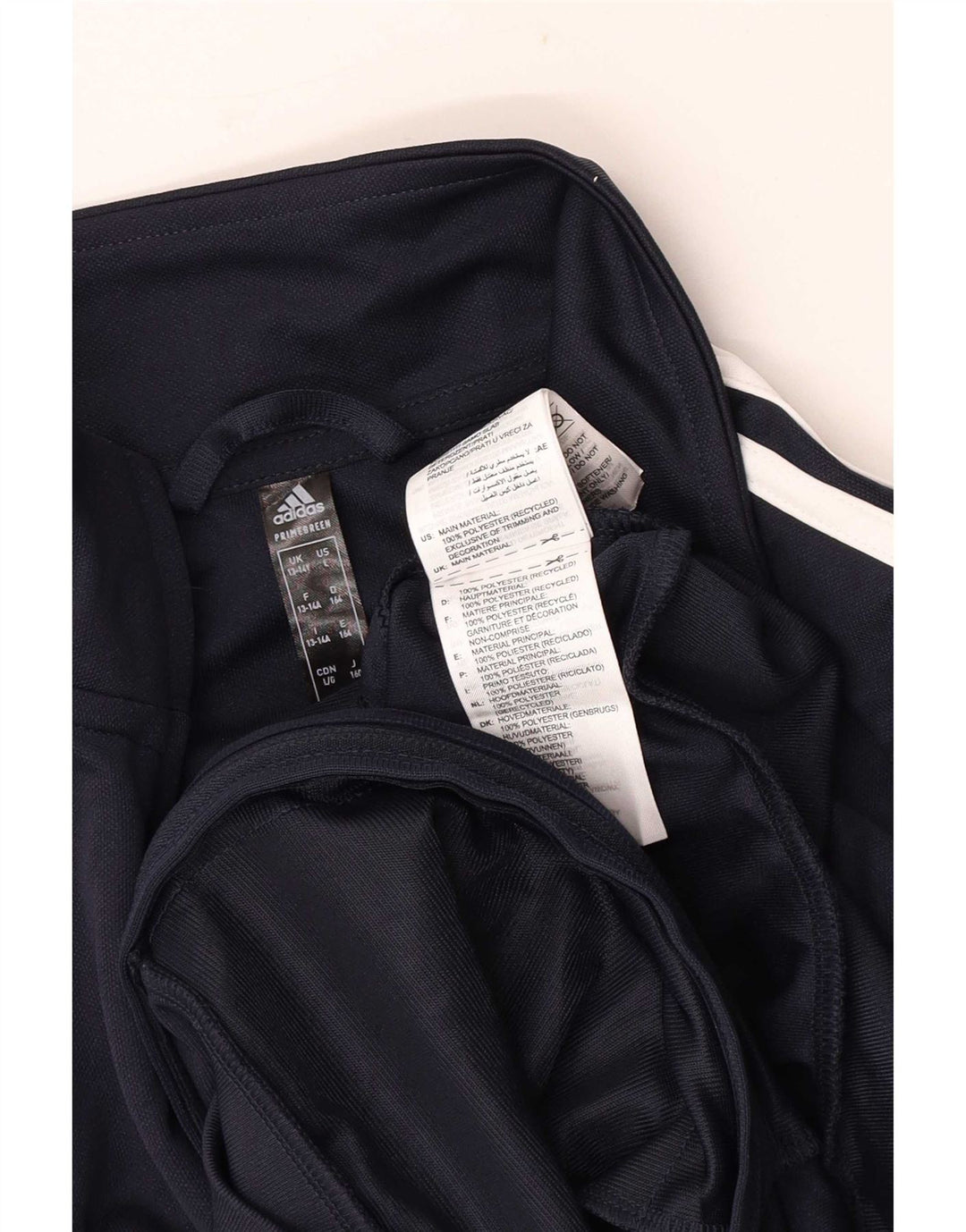 Adidas drenge Aeroready træningsdragt topjakke 13-14 år marineblå polyester