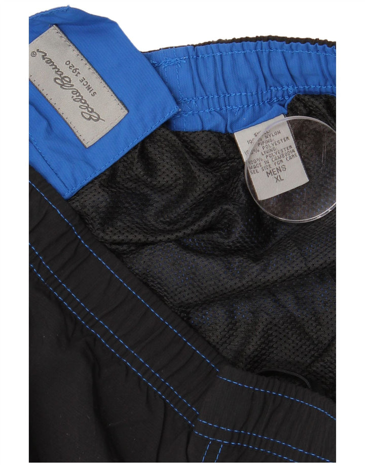 EDDIE BAUER Badeshorts til mænd XL Sort Colourblock Nylon
