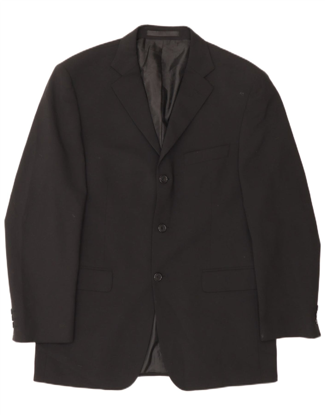 Marks & Spencer Herre 3-knaps blazerjakke UK 40 Medium Sort Polyester