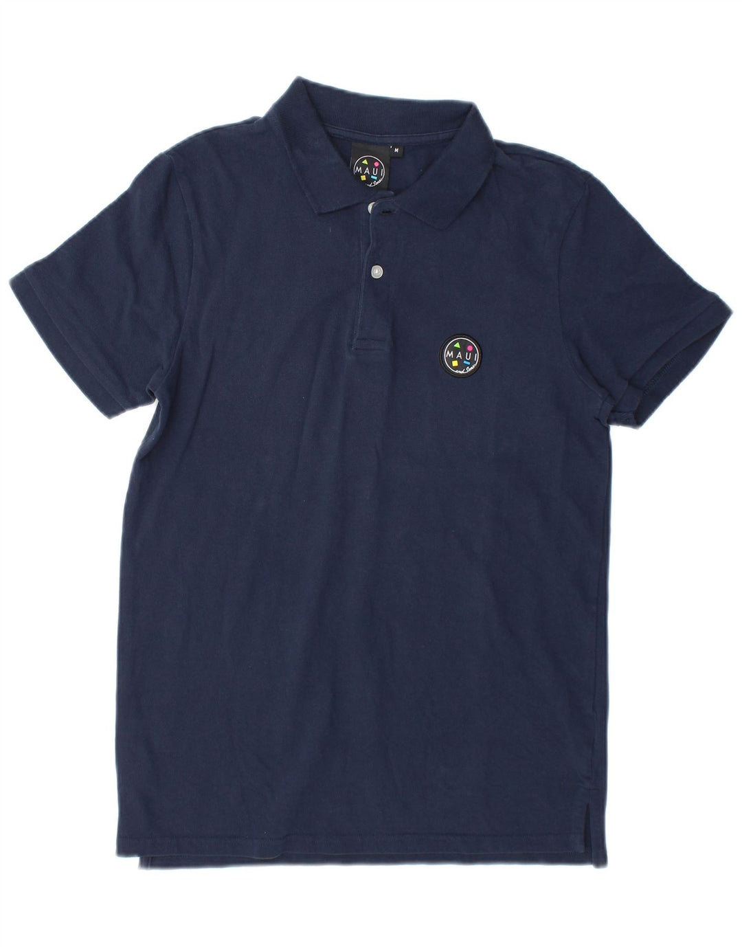 MAUI AND SONS Mens Polo Shirt Medium Navy Blue Cotton