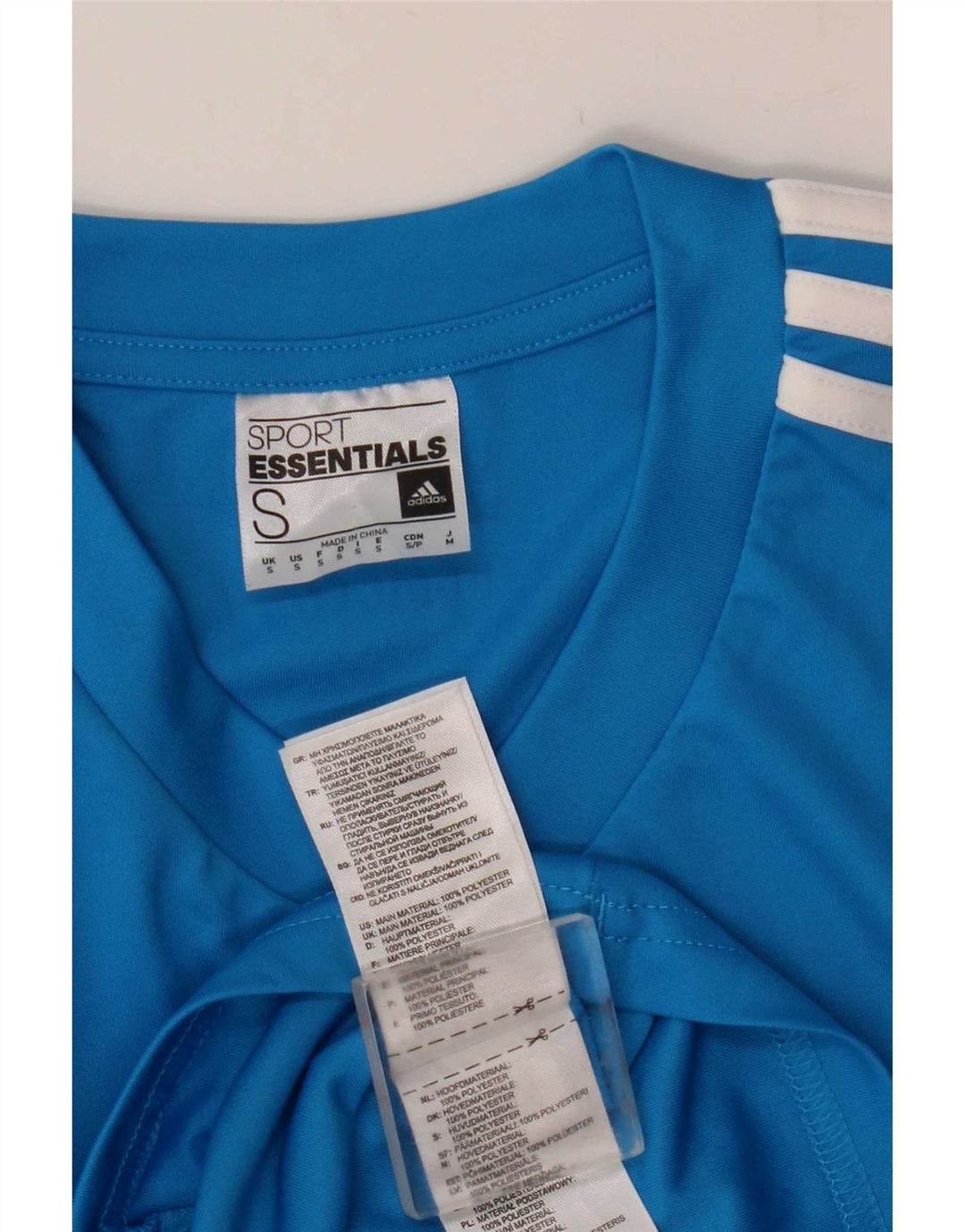 Adidas T-shirt top til mænd, lille blå polyester