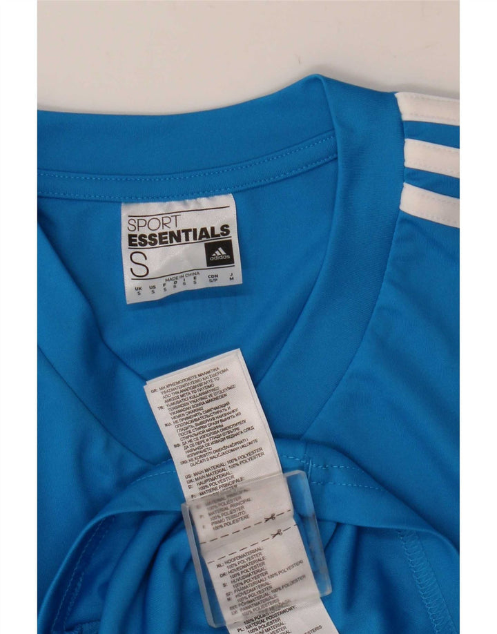 Adidas T-shirt top til mænd, lille blå polyester