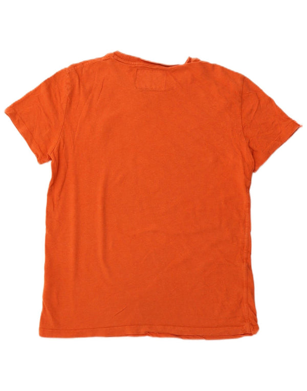 Superdry Grafisk T-shirt top til mænd, lille orange bomuld