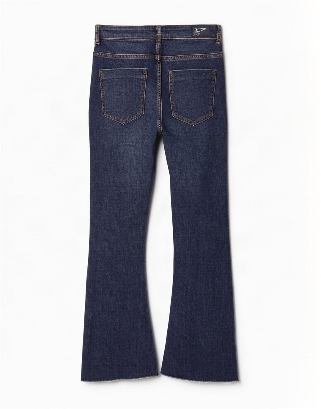 Zara Womens Crop Flared Jeans EU 38 Small W28 L26 Blue