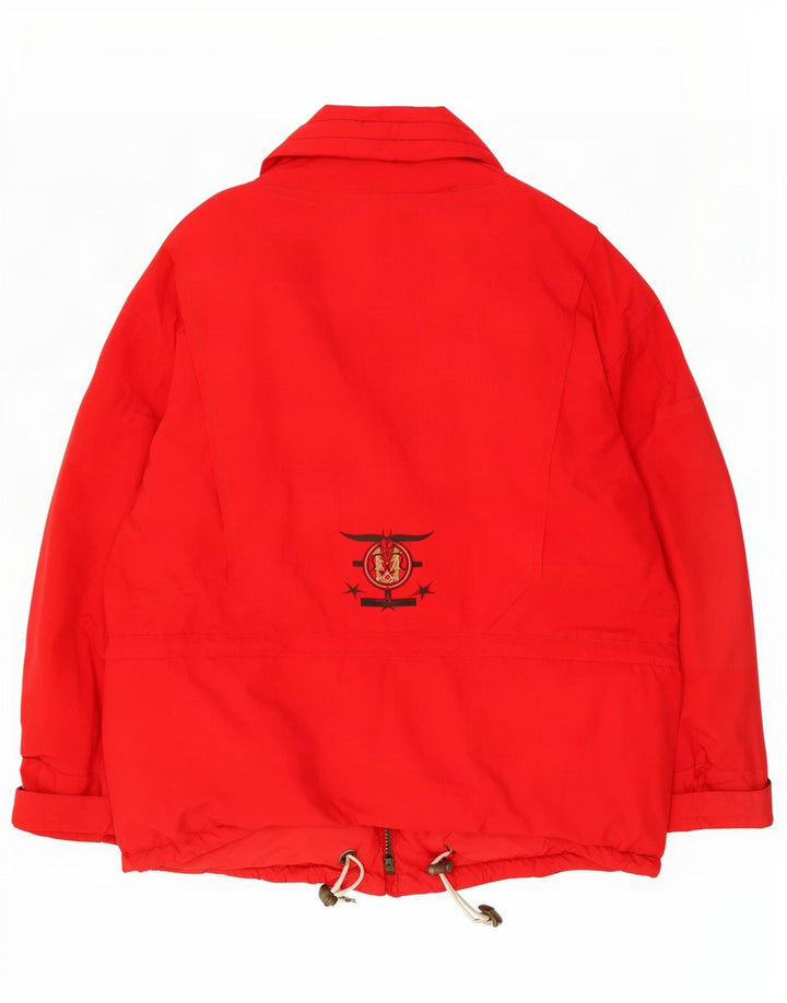 Vintage Herre Utility Jacket IT 54 2XL Rød Polyamid