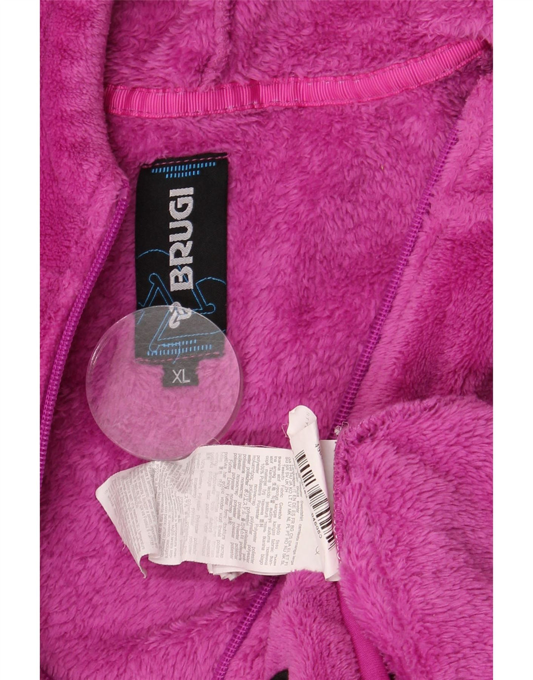 Brugi dame fleecejakke med hætte UK 18 XL Pink Polyester