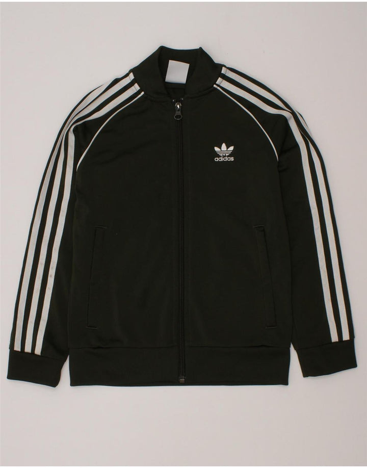 Adidas Drenge Træningsdragt Topjakke 7-8 År Grøn Polyester